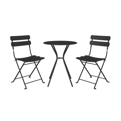 3pc Bistro Set With Folding Chairs - Room & Joy 3 3pc Bistro Set With Folding Chairs - Room & Joy