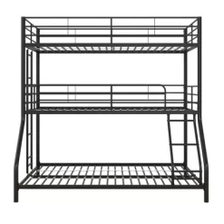 Twin/Twin/Full Zeke Triple Metal Bunk Bed - Room & Joy -Room & Joy GUEST bd6c458c 5c55 4aec 8f4e af7cfd7be366
