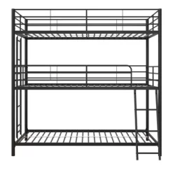 Triple Twin Zeke Metal Bunk Bed - Room & Joy -Room & Joy GUEST c08e5461 22ac 4e19 a5e8 54f06d29f7c0