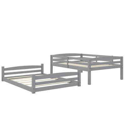 Full Over Full Alaina Floor Wood Bunk Bed - Room & Joy 9 Full Over Full Alaina Floor Wood Bunk Bed - Room & Joy - Image 7