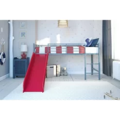 Kids' Melia Junior Metal Loft Bed With Slide - Room & Joy -Room & Joy GUEST c2d820c6 6fe0 46c8 830a cc6e67463e87