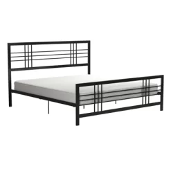 King Bellatrix Industrial Modern Metal Bed - Room & Joy -Room & Joy GUEST c7de5876 b8dd 4ee9 b3a1 1ab602f4af0d