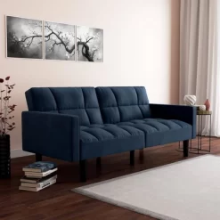 Holly Convertible Sofa Sleeper Futon With Arms - Room & Joy -Room & Joy GUEST c9afbbcb 20eb 4087 a302 23c388695dec