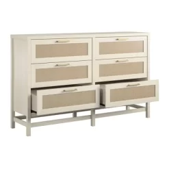 Latta 6 Drawer Dresser With Faux Rattan Ivory Oak - Room & Joy -Room & Joy GUEST c9c43639 a4af 414d a2d4 5a9715cf1534