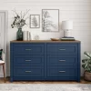 Henry 6 Drawer Walnut Top Wide Dresser Navy - Room & Joy -Room & Joy GUEST ce2f5a61 28bf 4fde 989e f886c420517b