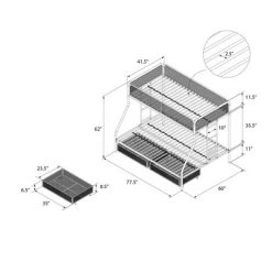 Twin Over Full Jeremy Bunk Bed With Storage Drawers Black - Room & Joy -Room & Joy GUEST cfcdd574 4234 4365 ba39 22ad00b68b7b