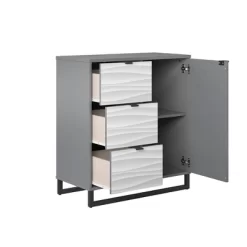 Maddock 1 Door 3 Drawer Accent Cabinet With Faux Wave Pattern Graphite - Room & Joy 13 Maddock 1 Door 3 Drawer Accent Cabinet With Faux Wave Pattern Graphite - Room & Joy -Room & Joy GUEST cfea3162 f1d4 49c6 a817 525524e22c53