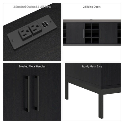 Somerton Credenza TV Stand For TVs Up To 70" Light Brown Oak - Room & Joy 8 Somerton Credenza TV Stand For TVs Up To 70" Light Brown Oak - Room & Joy - Image 6