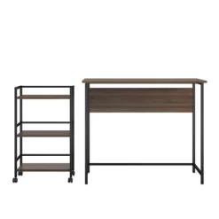 Berg Ave. Desk With Rolling Cart - Room & Joy -Room & Joy GUEST d18d064a ae90 42fe a7fd d3ebee9471c1