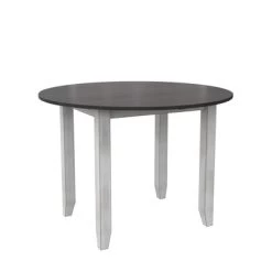 3pc Jacy Drop Leaf Round Dining Table And Chair Set Brown/Oyster - Room & Joy -Room & Joy GUEST d1acd5c6 1c75 45f6 95d4 bf54bd0b5041