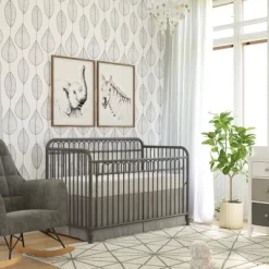Room & Joy Emma 3-in-1 Convertible Metal Crib JMPA Certified - Gray -Room & Joy GUEST d792e25b 70f1 444d b3f7 0014222244cc