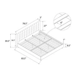 Eve Tufted Upholstered Bed - Room & Joy -Room & Joy GUEST d8af8264 3408 42c3 b6bc 2946cf402977