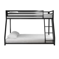 Twin/Full Max Metal Bunk Bed Black - Room & Joy -Room & Joy GUEST da747eff caba 48c5 bea3 2c8ec1726e91