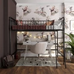 Twin Kaila Metal Loft Bed Black - Room & Joy -Room & Joy GUEST dcda0237 952f 4669 a5de 51284b0ba92e