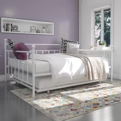 Milan Queen Daybed And Full Trundle Set White - Room & Joy -Room & Joy GUEST e26495eb a415 4fbb 8731 7160c0cc8347