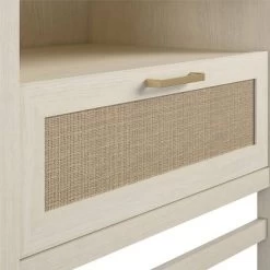 Latta TV Stand For TVs Up To 60" With Faux Rattan Ivory Oak - Room & Joy -Room & Joy GUEST e4b54c9a 7483 4713 a215 a74030d396fe