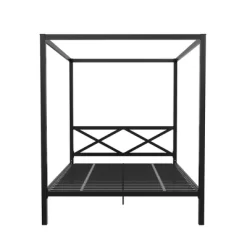 Dax Metal Canopy Bed Black - Room & Joy -Room & Joy GUEST e6fb5a97 902e 47a1 92ed a5f180dcb001