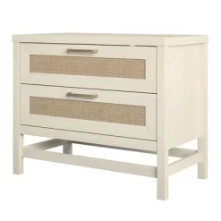 Latta 2 Drawer Nightstand With Faux Rattan Ivory Oak - Room & Joy -Room & Joy GUEST e8fee5d8 6424 4e84 9efc 9dc205c18cdb