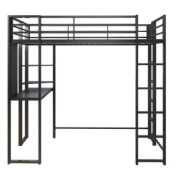 Twin Adele Loft Bed With Desk Black - Room & Joy -Room & Joy GUEST e992218b 19c6 41ff 9262 8ee0d226a1e9