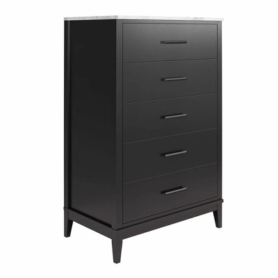 Morganfield Tall 5 Drawer Marble Top Dresser - Room & Joy 6 Morganfield Tall 5 Drawer Marble Top Dresser - Room & Joy - Image 4