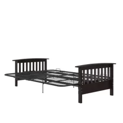 Full Brixen Wood Arm Metal Futon Frame With 6" Mattress - Room & Joy -Room & Joy GUEST eadcc34e b0ee 4aeb bb8a dff49211362b