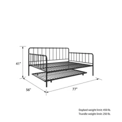 Full Avery Metal Daybed And Twin Trundle - Room & Joy -Room & Joy GUEST eb55ac29 4ce0 409f 99b1 4841638791a8