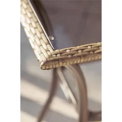 3pc Lakewood Ranch Steel Woven Wicker Outdoor High Top Bistro Patio Furniture Set With Cushions Brown - Room & Joy -Room & Joy GUEST ebb571d9 fc75 43a1 bbdc 0a790789b5f2