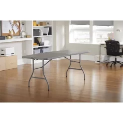 6" Blow Mold Centerfold Table Gray - Room & Joy