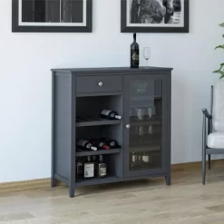 Cardensa Bar Cabinet Black - Room & Joy