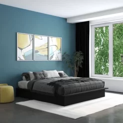 King Milania Faux Leather Upholstered Platform Bed - Room & Joy -Room & Joy GUEST ec9a00fd 3efa 4ba0 9a0e 497c47fa00f1