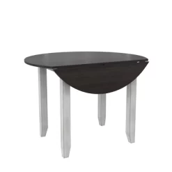 3pc Jacy Drop Leaf Round Dining Table And Chair Set Brown/Oyster - Room & Joy -Room & Joy GUEST ee94321f 4546 4c07 ba79 806dec8a1f84