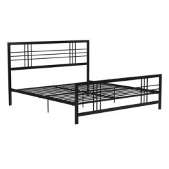 King Bellatrix Industrial Modern Metal Bed - Room & Joy -Room & Joy GUEST eeed47f9 fb11 47d9 8ac1 c3222c5f3aa4