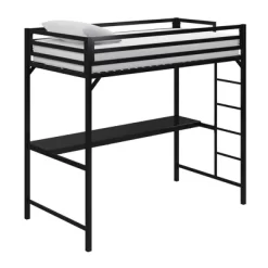 Twin Max Metal Loft Bed With Desk Black - Room & Joy 11 Twin Max Metal Loft Bed With Desk Black - Room & Joy -Room & Joy GUEST f01124f7 d944 463f b2fd a2d4a1065834
