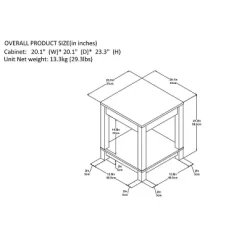 Paramount End Table Black/ Sonoma Oak - Room & Joy -Room & Joy GUEST f0f204c8 9766 45d9 8e3c d446855a7ca8