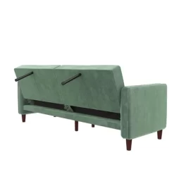 Pin Tufted Velvet Transitional Futon - Room & Joy -Room & Joy GUEST f33038bf 72b2 4904 85b3 cade31df0109
