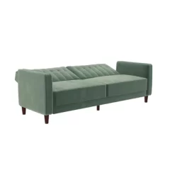 Pin Tufted Velvet Transitional Futon - Room & Joy -Room & Joy GUEST f420c243 8928 454e 8bfb e8e3539244f5