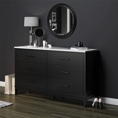 Morganfield Wide 6 Drawer Marble Top Dresser - Room & Joy 4 Morganfield Wide 6 Drawer Marble Top Dresser - Room & Joy - Image 2