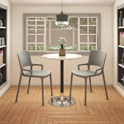 2pk Indoor/Outdoor Stacking Resin Chairs With Square Back & Arms - Room & Joy 7 2pk Indoor/Outdoor Stacking Resin Chairs With Square Back & Arms - Room & Joy - Image 6