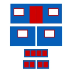 Kids' Junior Metal Loft Bed With Storage Steps And Curtain Set Black/Blue - Room & Joy -Room & Joy GUEST f9beea83 cc27 4ed6 b65b f85590c8b3f5