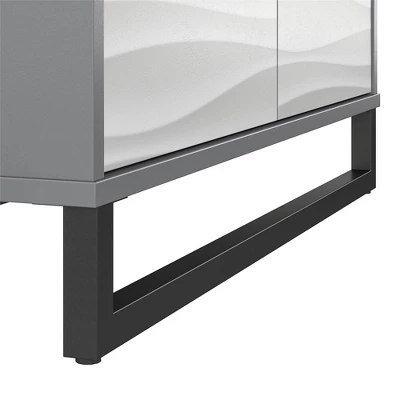 Maddock 1 Door 3 Drawer Accent Cabinet With Faux Wave Pattern Graphite - Room & Joy 9 Maddock 1 Door 3 Drawer Accent Cabinet With Faux Wave Pattern Graphite - Room & Joy - Image 7