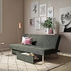 Saddie Futon With Storage Drawers Gray - Room & Joy -Room & Joy GUEST fd72d9da c1db 4348 8d7b 382050ca8b77