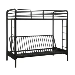 Twin Over Futon Leonora Metal Bunk Bed - Room & Joy -Room & Joy GUEST fda41a8d ba31 4e5f 81e0 13b64cbc4a2d